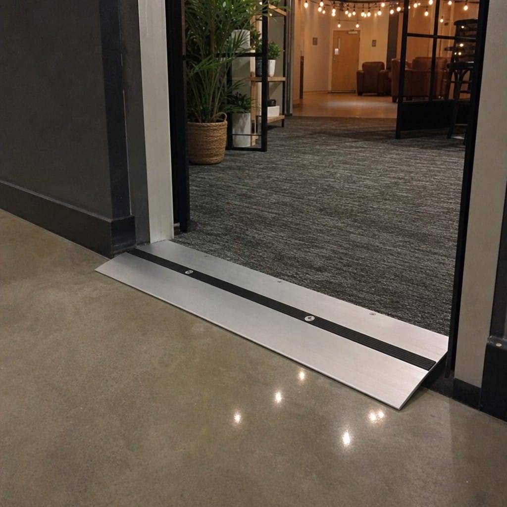 Customer photo review of Floor Transition Ramp Aluminium 0.9m 2.8m Matt Silver Anodised