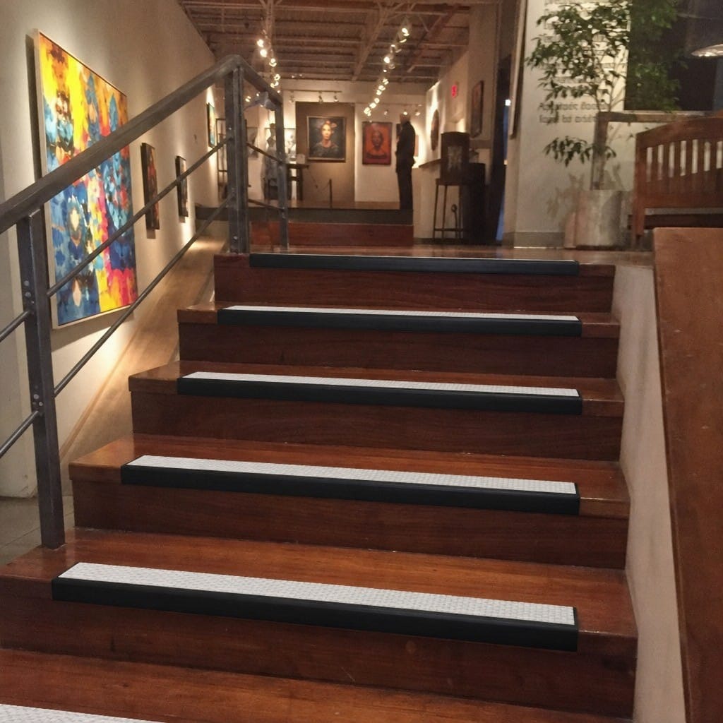 Customer photo review of Anti Slip Stair Nosing 56x32.5mm Black PVC, 11 Insert Colours