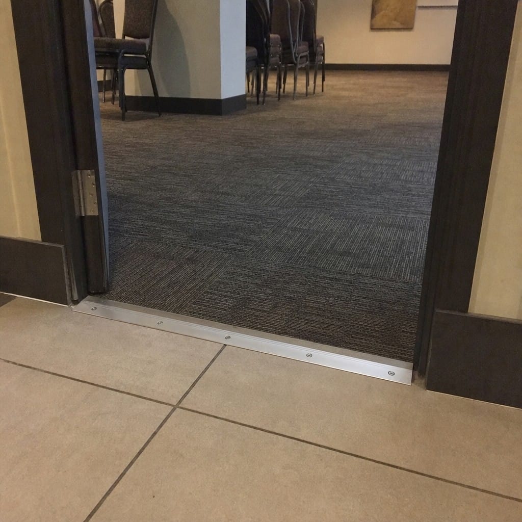 Customer photo review of Transition Strip 43x10mm Aluminium Self Adhesive Ramp Profile