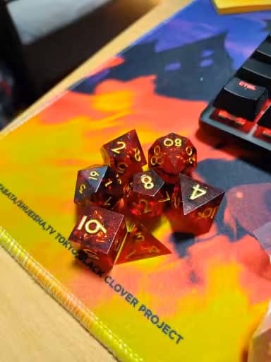 Customer photo review of Liquid Galaxy Dice Set