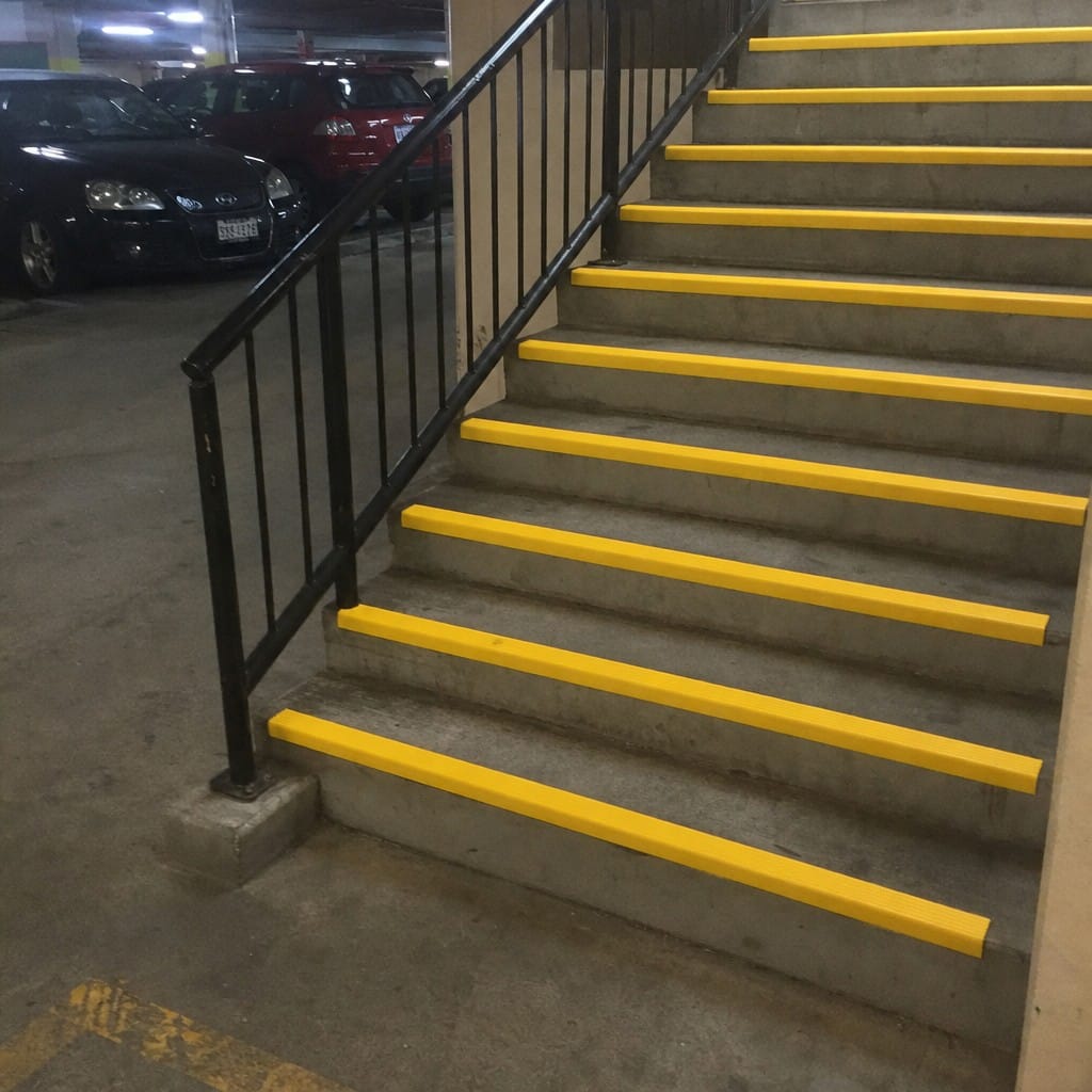 Customer photo review of Self Adhesive PVC Stair Nosing 50mm x 42mm, Anti-Slip for Safe Stairs