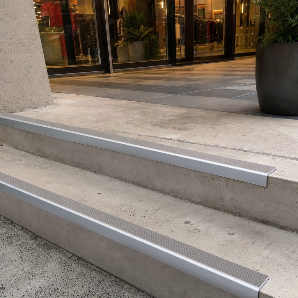 Customer photo review of Anti Slip Stair Nosing 60x32mm Aluminium External Safety