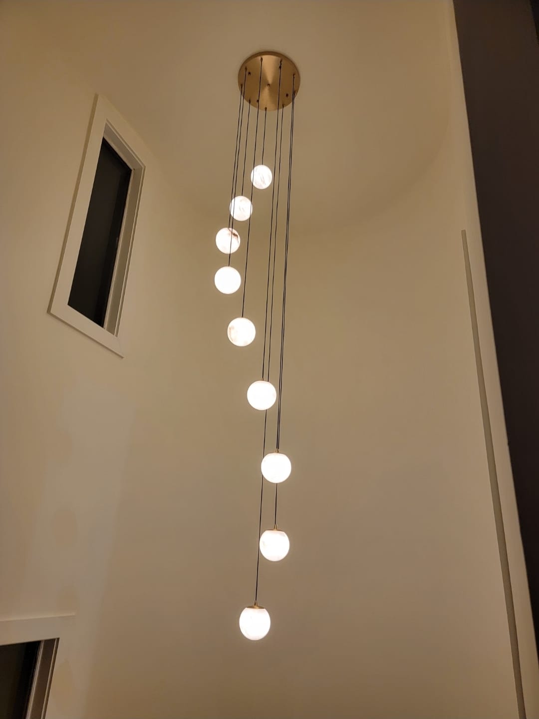 Customer photo review of Faye Marble Bubble Chandelier