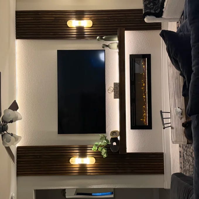 Customer photo review of Alabaster Wall Sconce with Gold Metal Frame