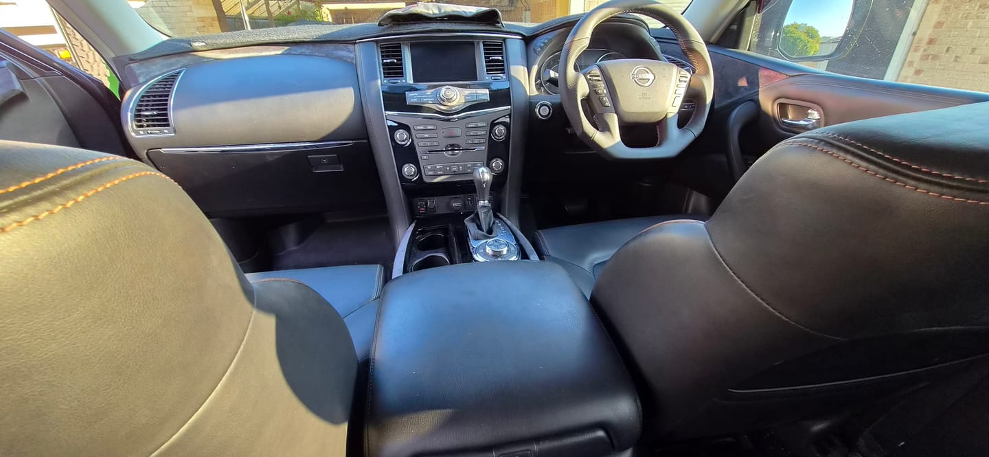Customer photo review of Nissan Patrol Y62 2012-2026 Premium Steering Wheel - ALL Leather