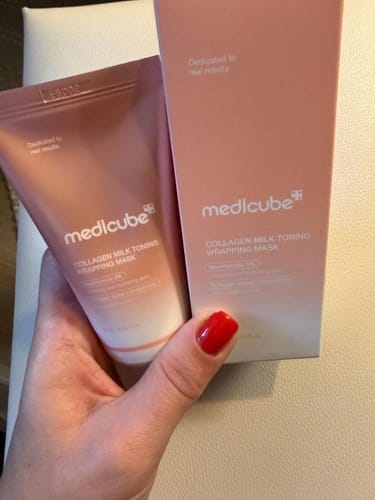 Customer photo review of Collagen Milky Glow Daytime Wrapping Mask