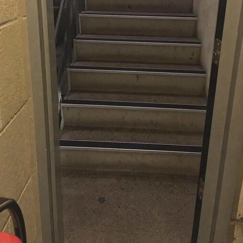 Customer photo review of Anti Slip Ceramic Stair Nosing 10mm 12.5mm Aluminium Tile