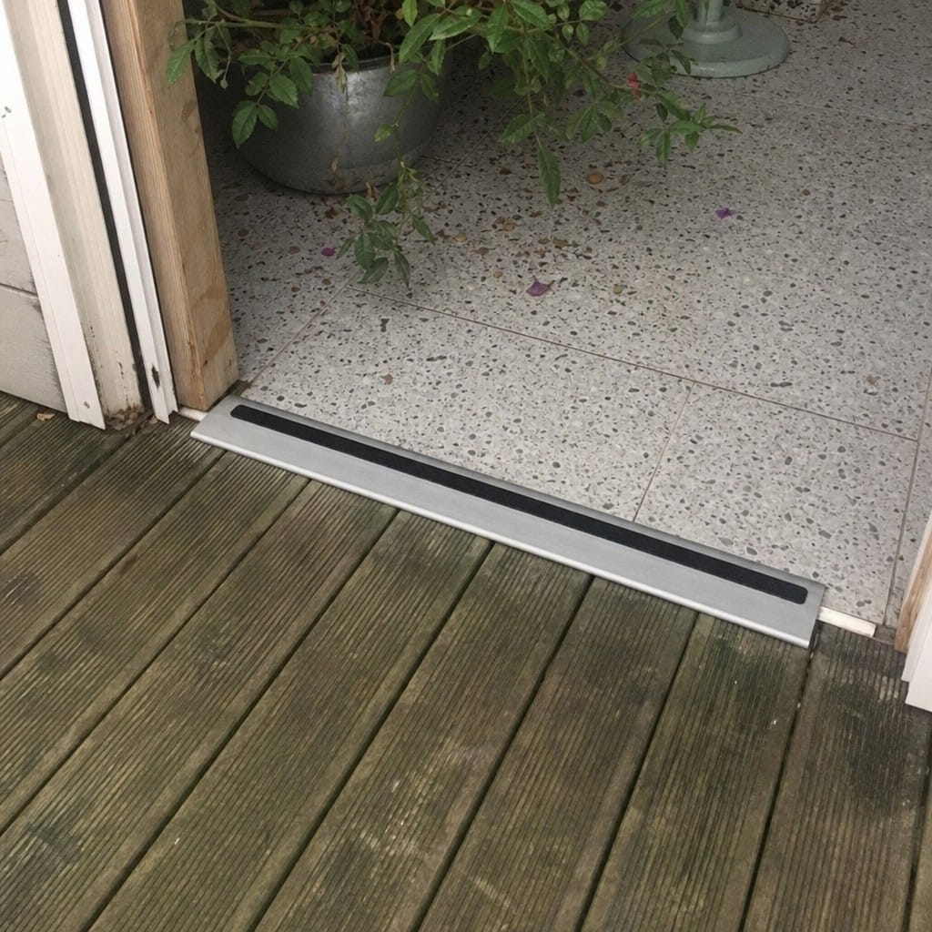 Customer photo review of Anodised Door Threshold 60mm Self Adhesive Matt Silver