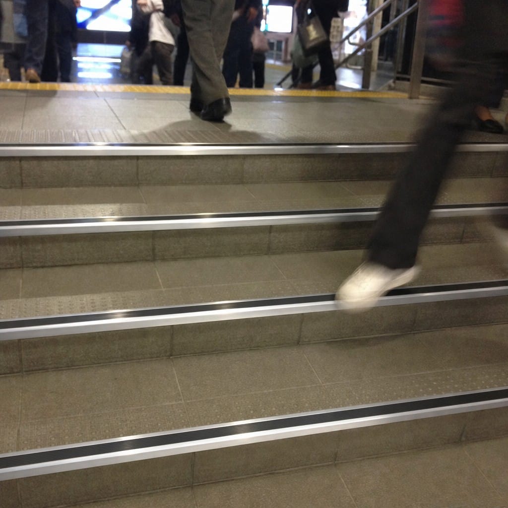 Customer photo review of Aluminium Stair Nosing 57mm x 33mm with Rubber Insert, 2.7m Length