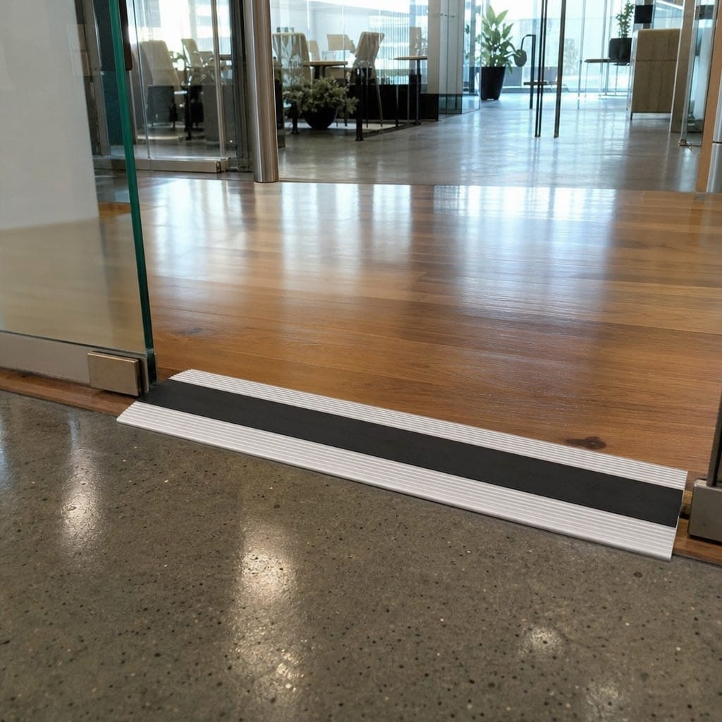 Customer photo review of Aluminium Ramp 68x13mm Vinyl LVT Transition Profile 2.7m