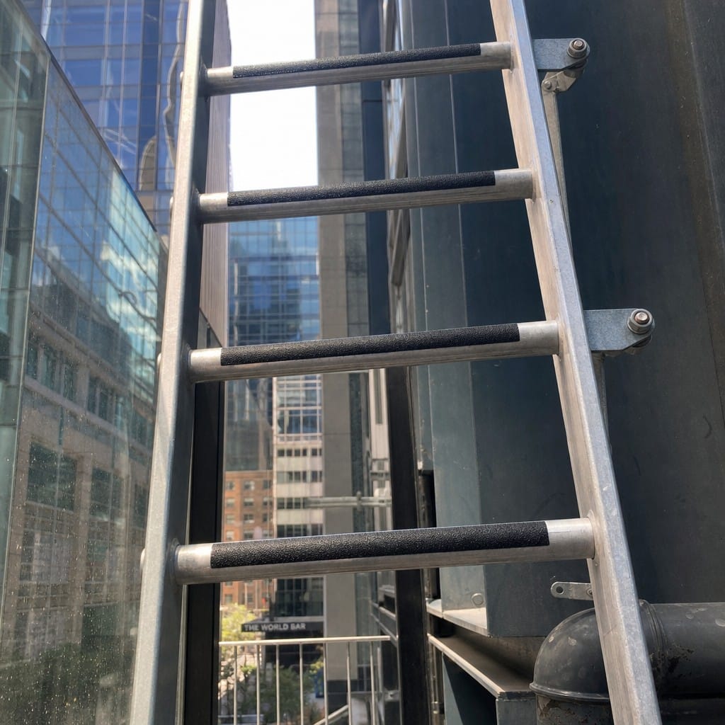 Customer photo review of Anti-Slip Strips 19mm × 610mm | Pack of 10 | Ladder Rungs & Narrow Step Edges