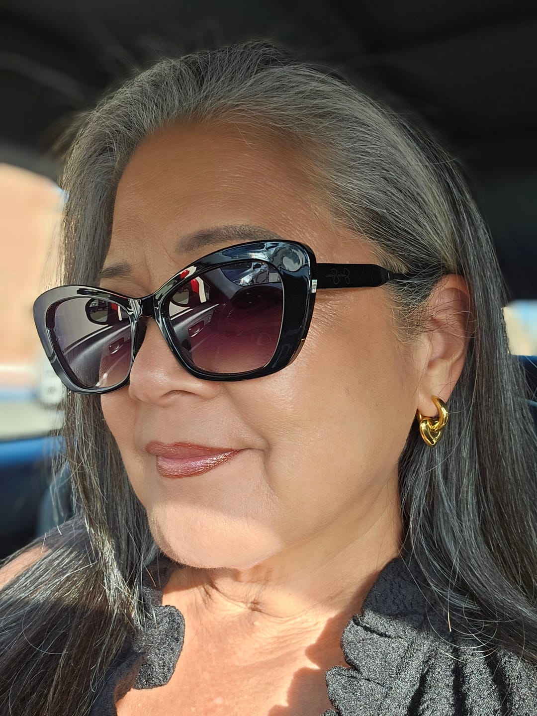 Customer photo review of Becca Heart Hoops