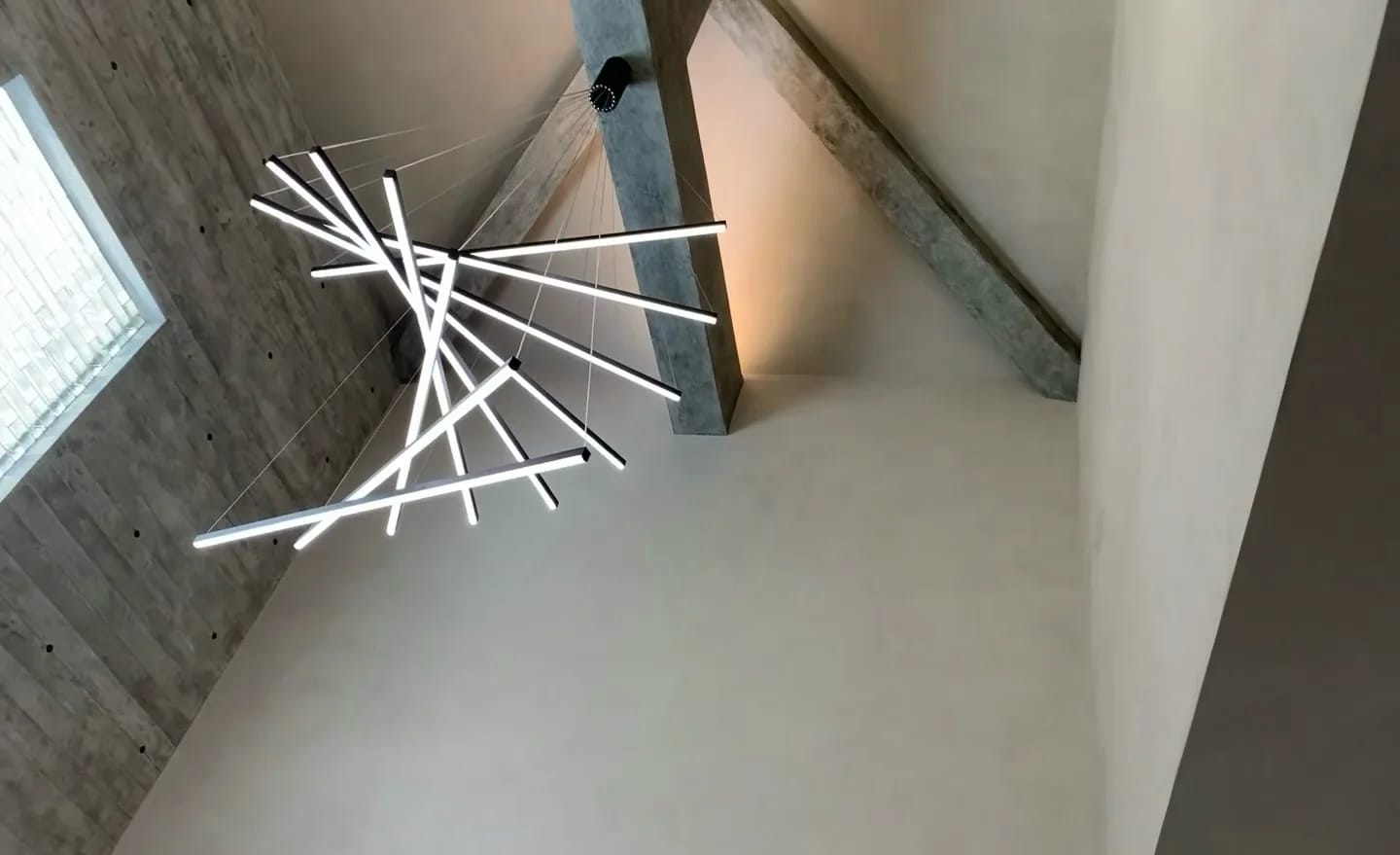 Customer photo review of Noir Modern Staircase Chandelier