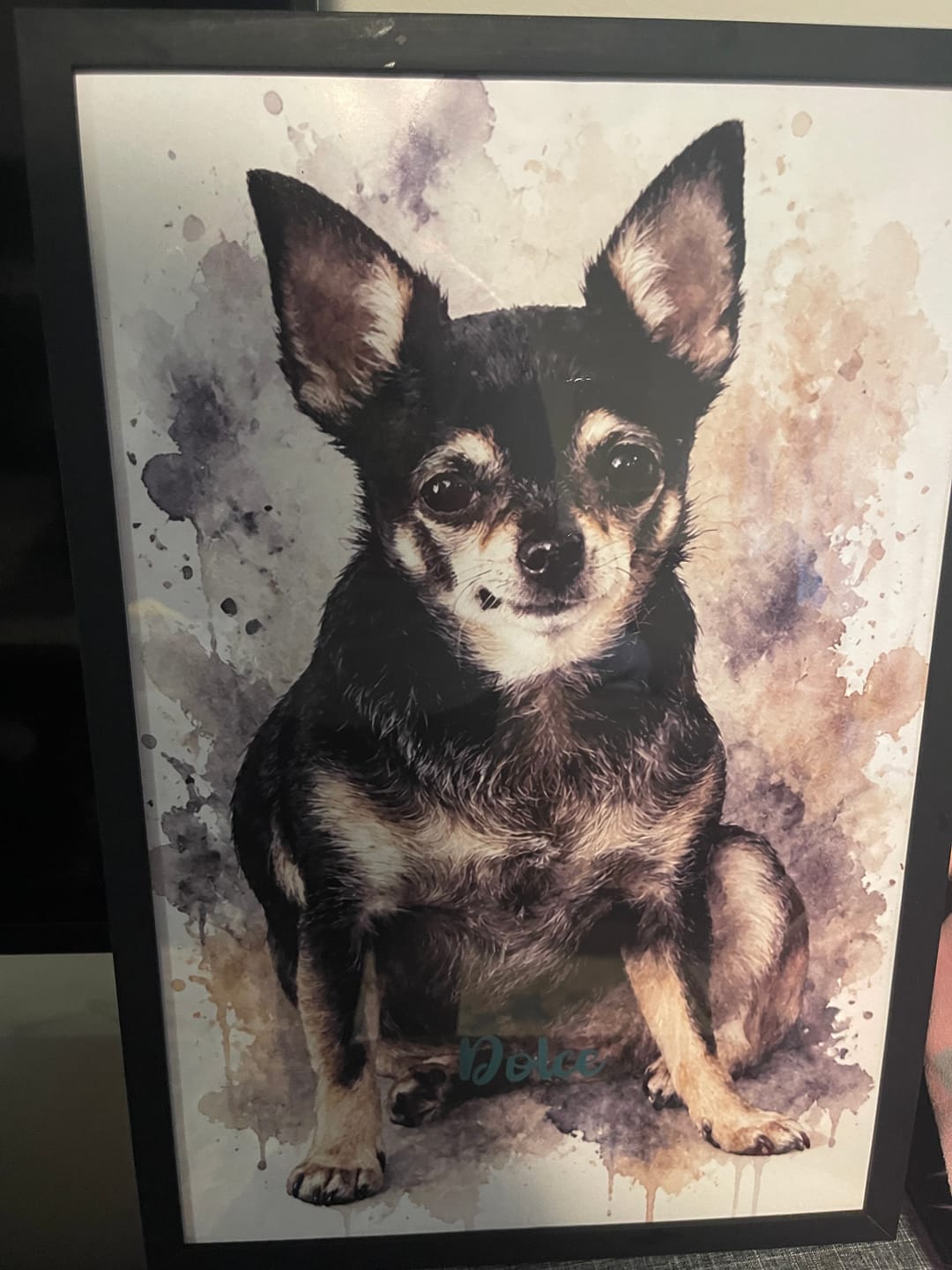 Customer photo review of Watercolor Realistic Portrait - Personalized Poster