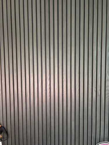 Customer photo review of Panneau Acoustique Bois Noir 270 - Tasseaux En Bois Noir