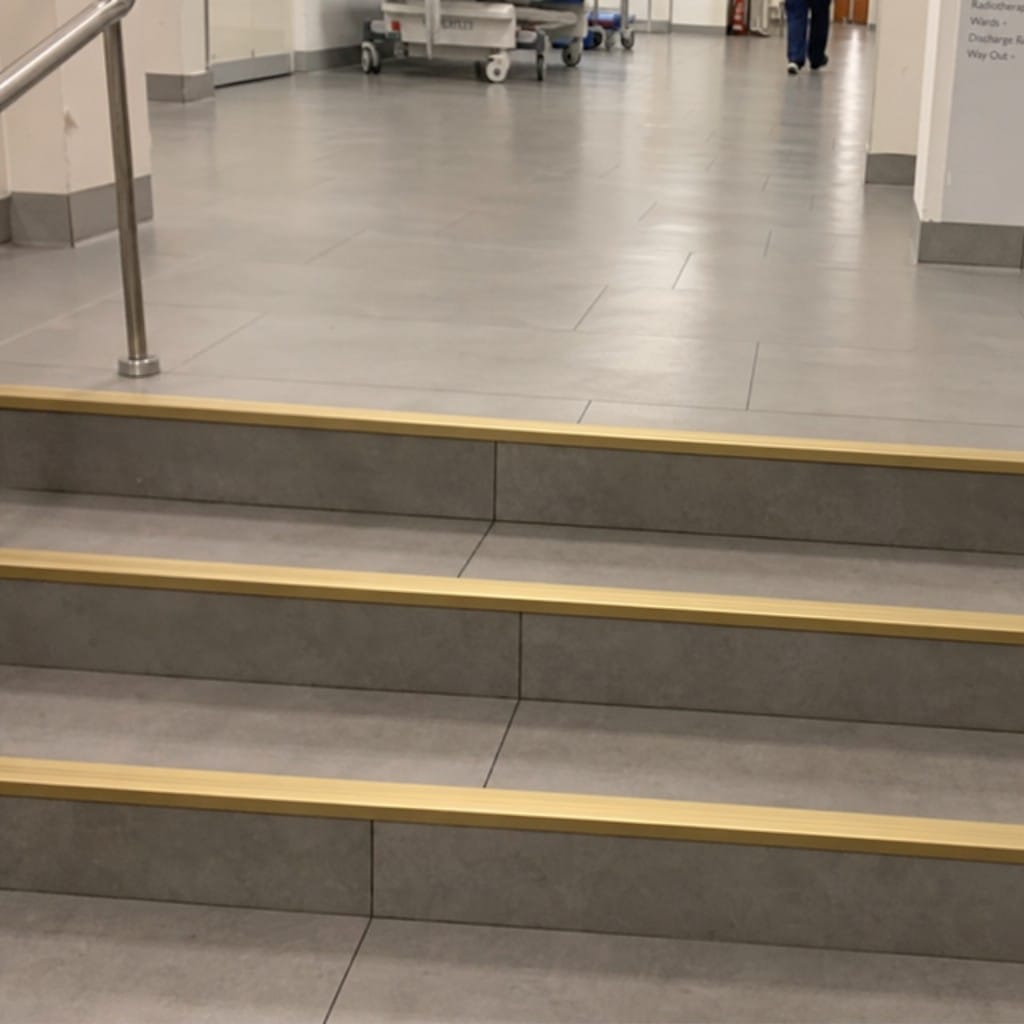 Customer photo review of Self-Adhesive Aluminium Stair Nosing 30mm x 20mm