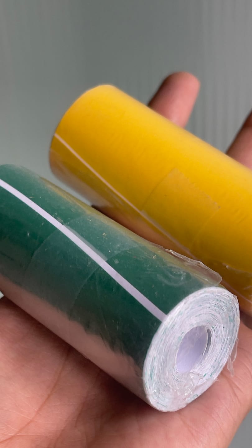 Customer photo review of Multicolor Vastu Color Tape Set – Vastu Remedy for 5 Elements Balance | Ideal for Toilet & Entrance Corrections | 3-4 Inch Wide | 10 Feet | 2 Rolls