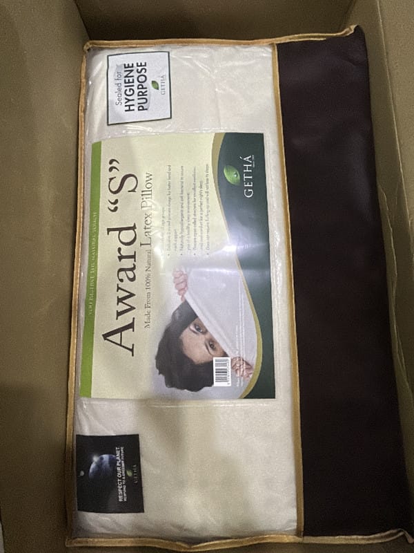 Customer photo review of Getha Award S Latex Pillow