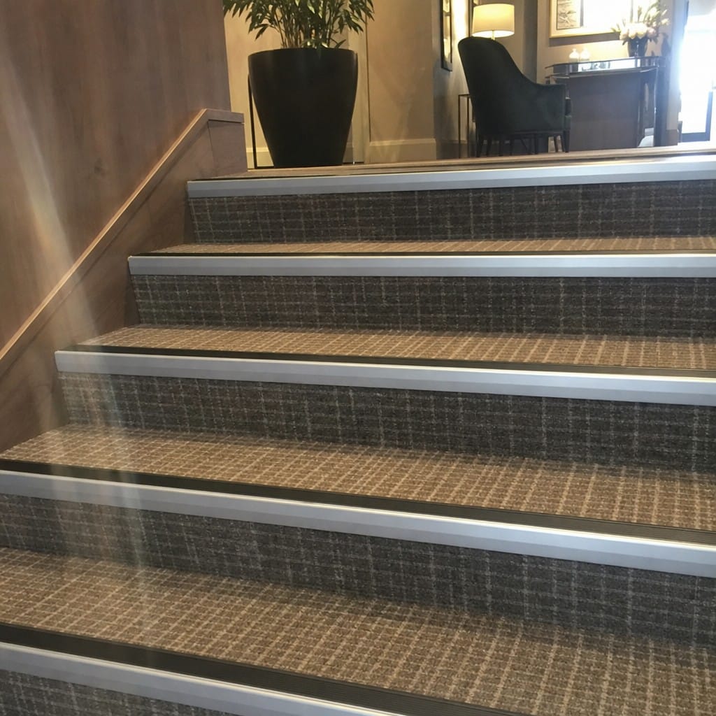 Customer photo review of Screw-Fix Anodised Aluminium Stair Nosing 1200mm | 46mm × 30mm | 7 Colours