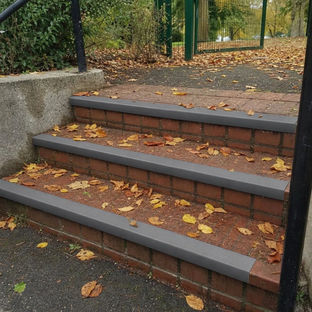 Customer photo review of Self-Adhesive PVC Anti-Slip Stair Nosing Strip | 50mm | Grey & Black | 1m 3m 6m