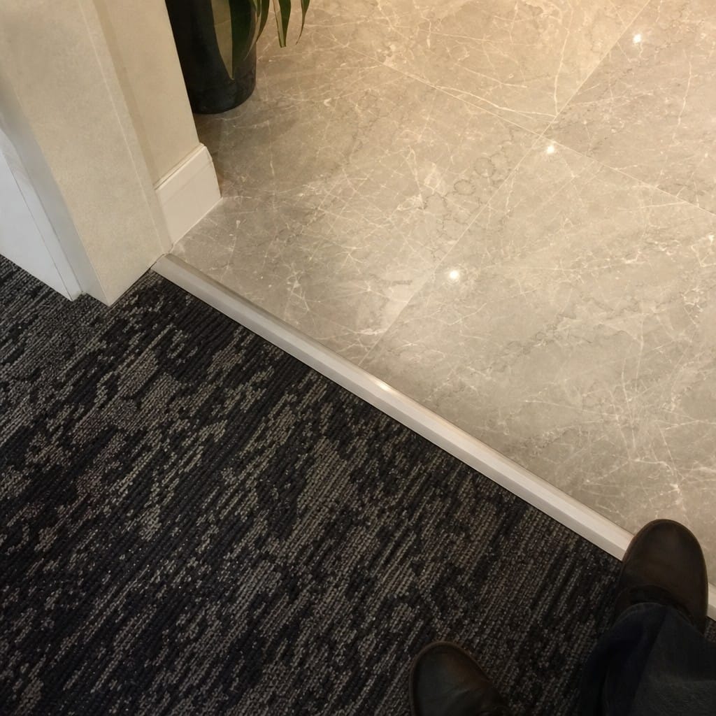 Customer photo review of 35mm Aluminium Z-Profile Carpet Threshold Strip | Carpet Edge Bar