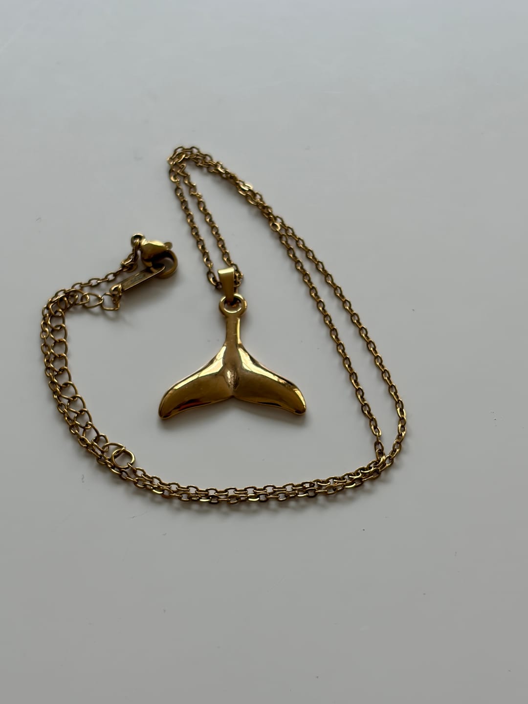 Customer photo review of Necklace Whale Fin - Silver or Gold