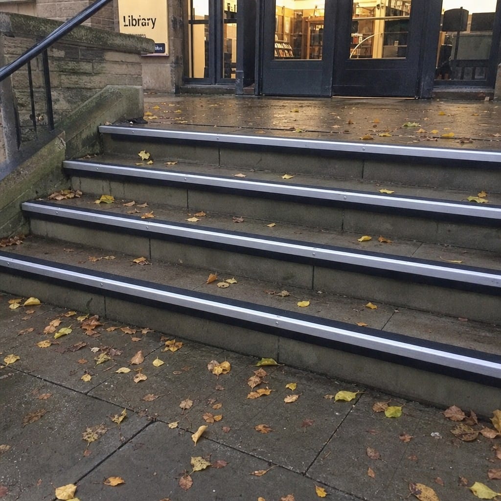 Customer photo review of Anti-Slip Aluminium Stair Nosing | Ramp Profile | 8 Colours, 8 Lengths