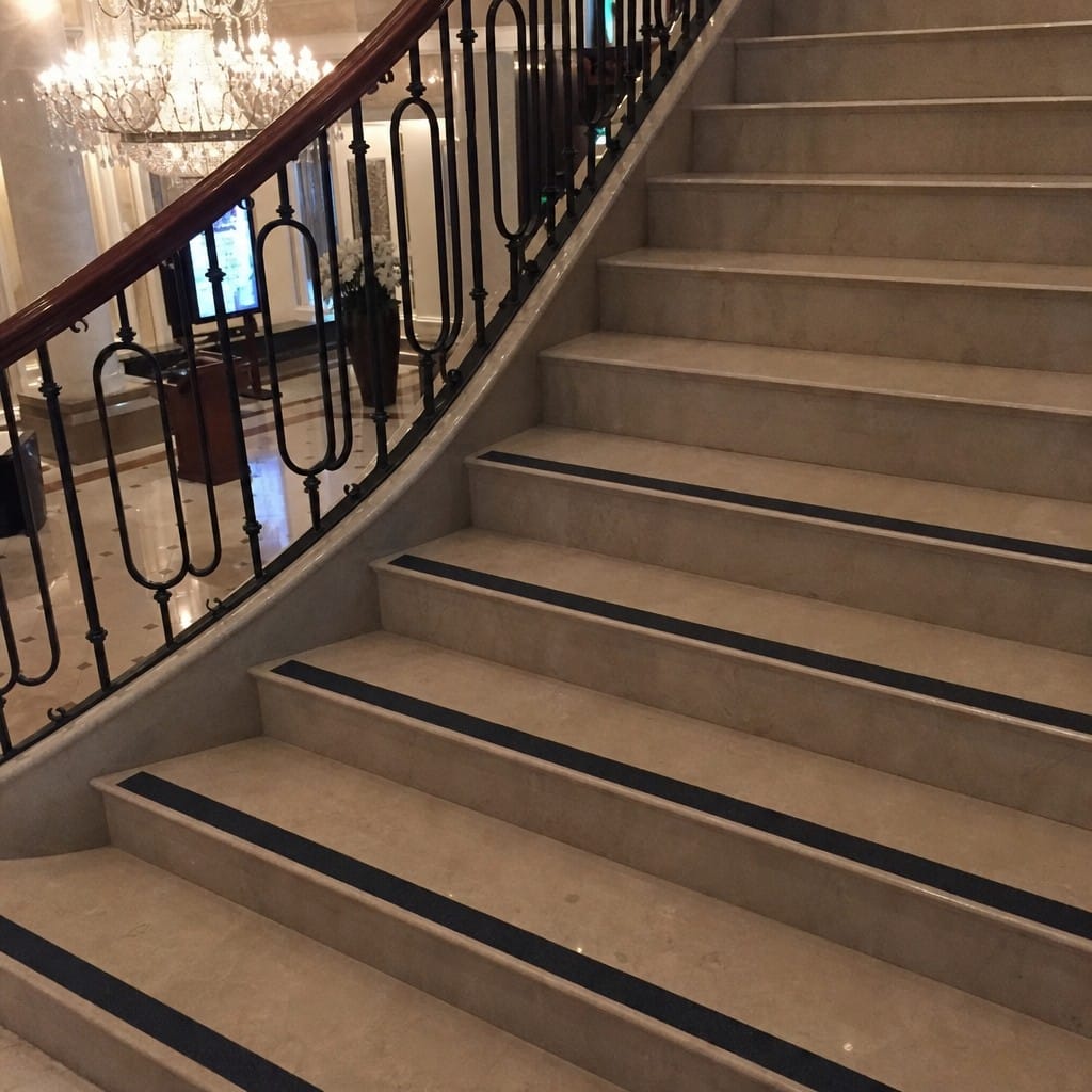 Customer photo review of Self Adhesive Aluminium Oxide Anti-Slip Safety Grip Tape 25mm for Laminate & Tile Floors