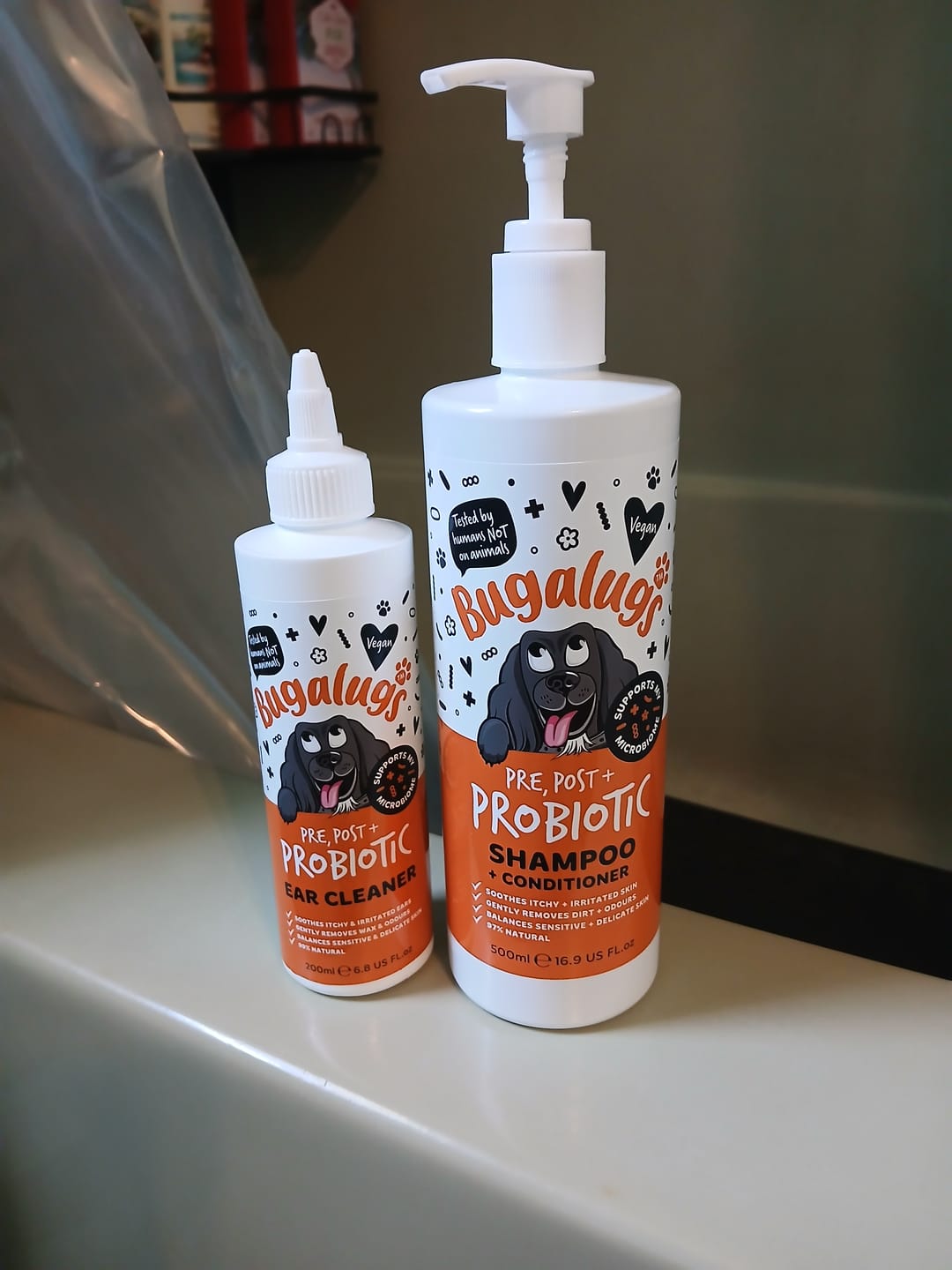 Customer photo review of Pre, Post + Probiotic Ear Cleaner for Dogs