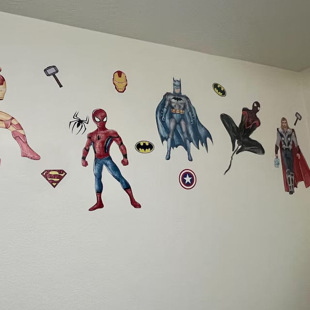 Customer photo review of Superhero Wall Decal 1.16
