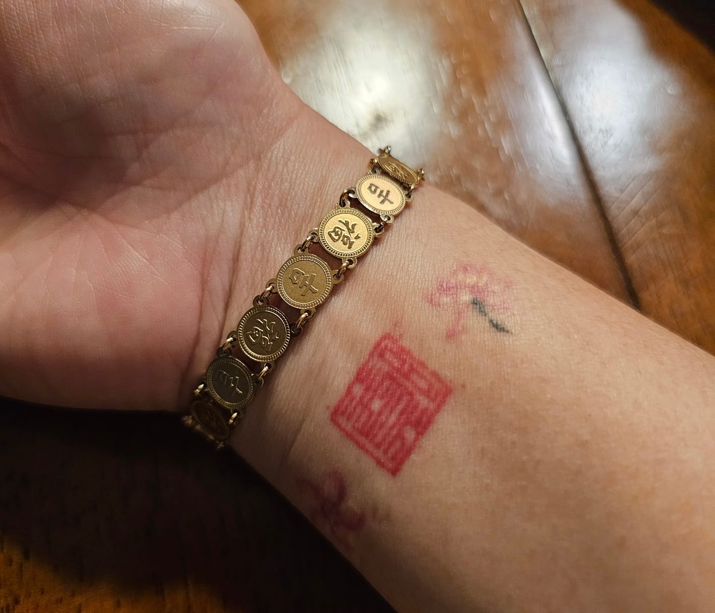 Customer photo review of Lucky Coin Bracelet