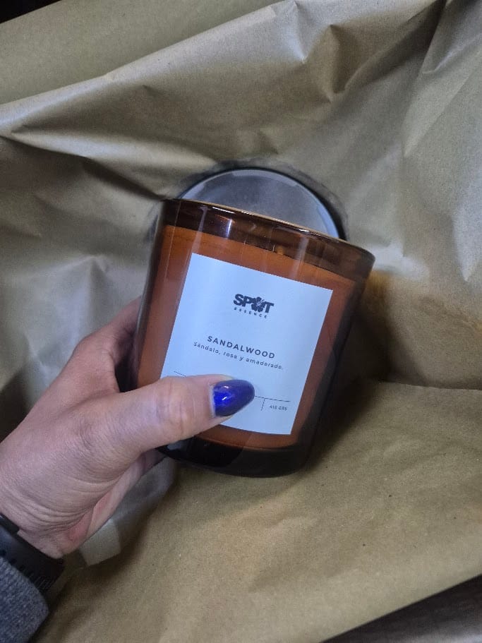 Customer photo review of Vela de Soya Sandalwood 415gr