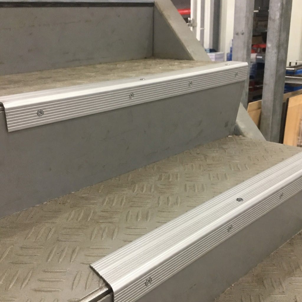 Customer photo review of Aluminium Stair Nosing 30x30mm Ribbed, Screw or Self-Adhesive