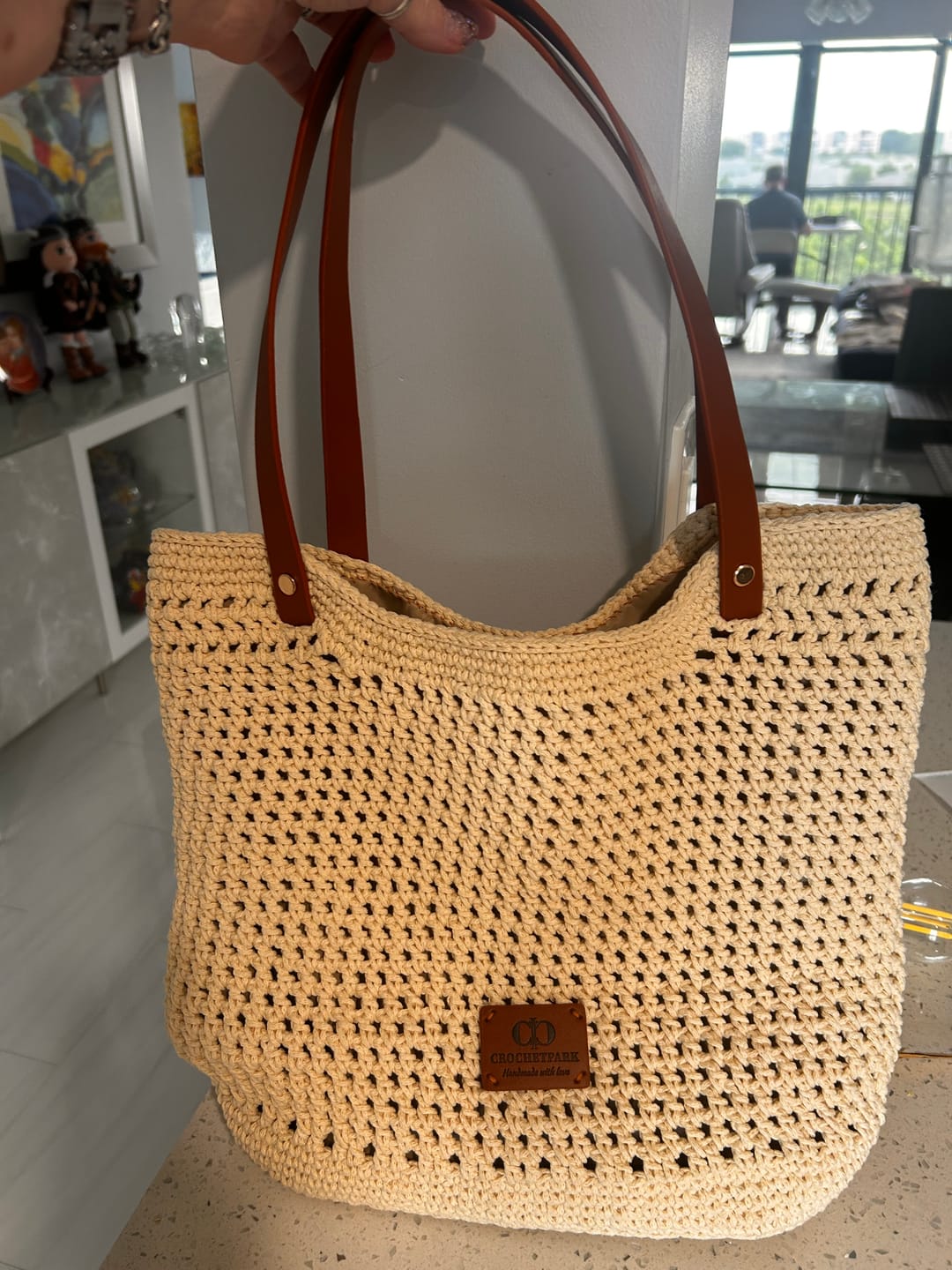 Customer photo review of Sunny Beach Tote crochet kit