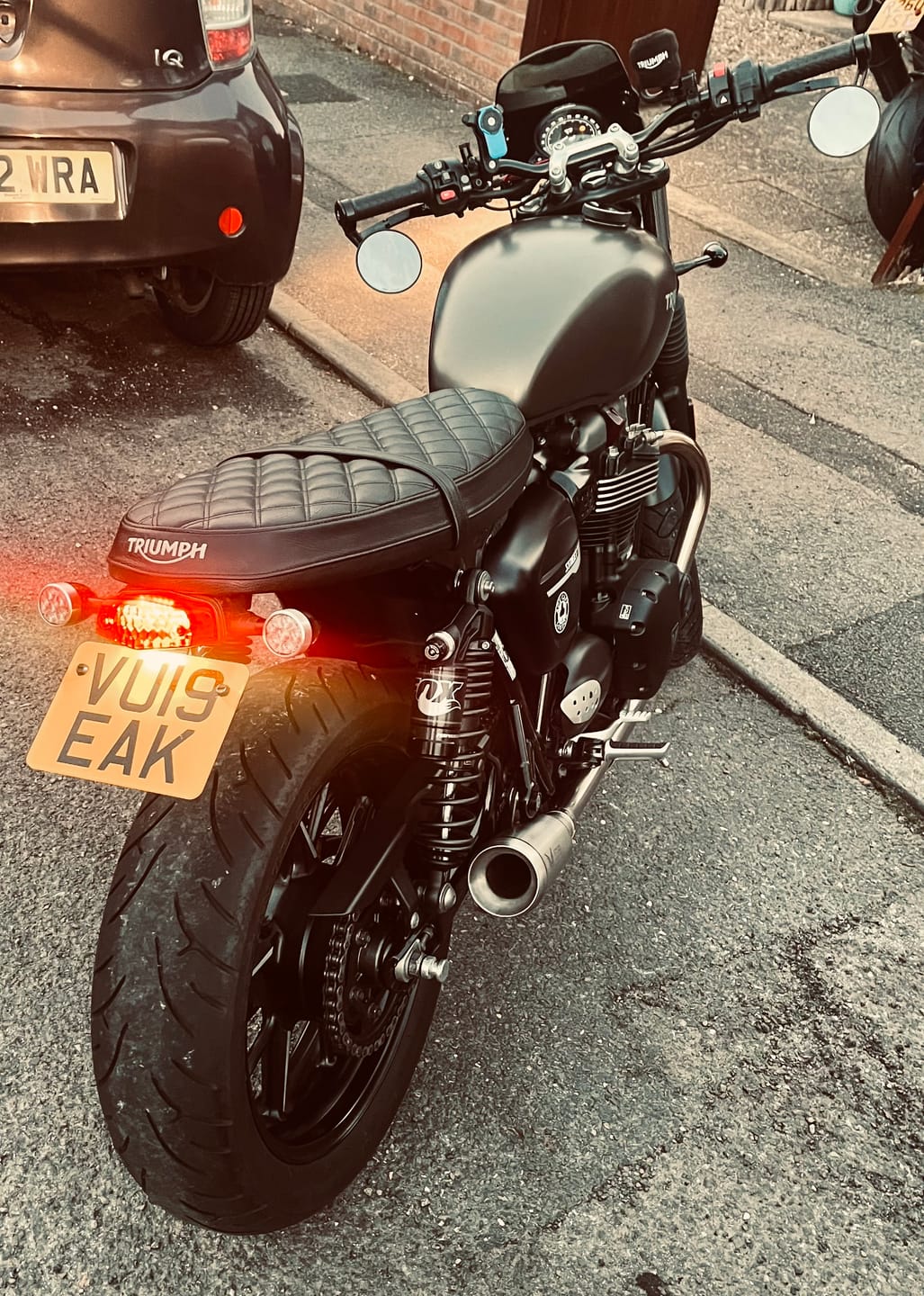 Customer photo review of Acrylic 7 x 5 inch Motorcycle Number Plate