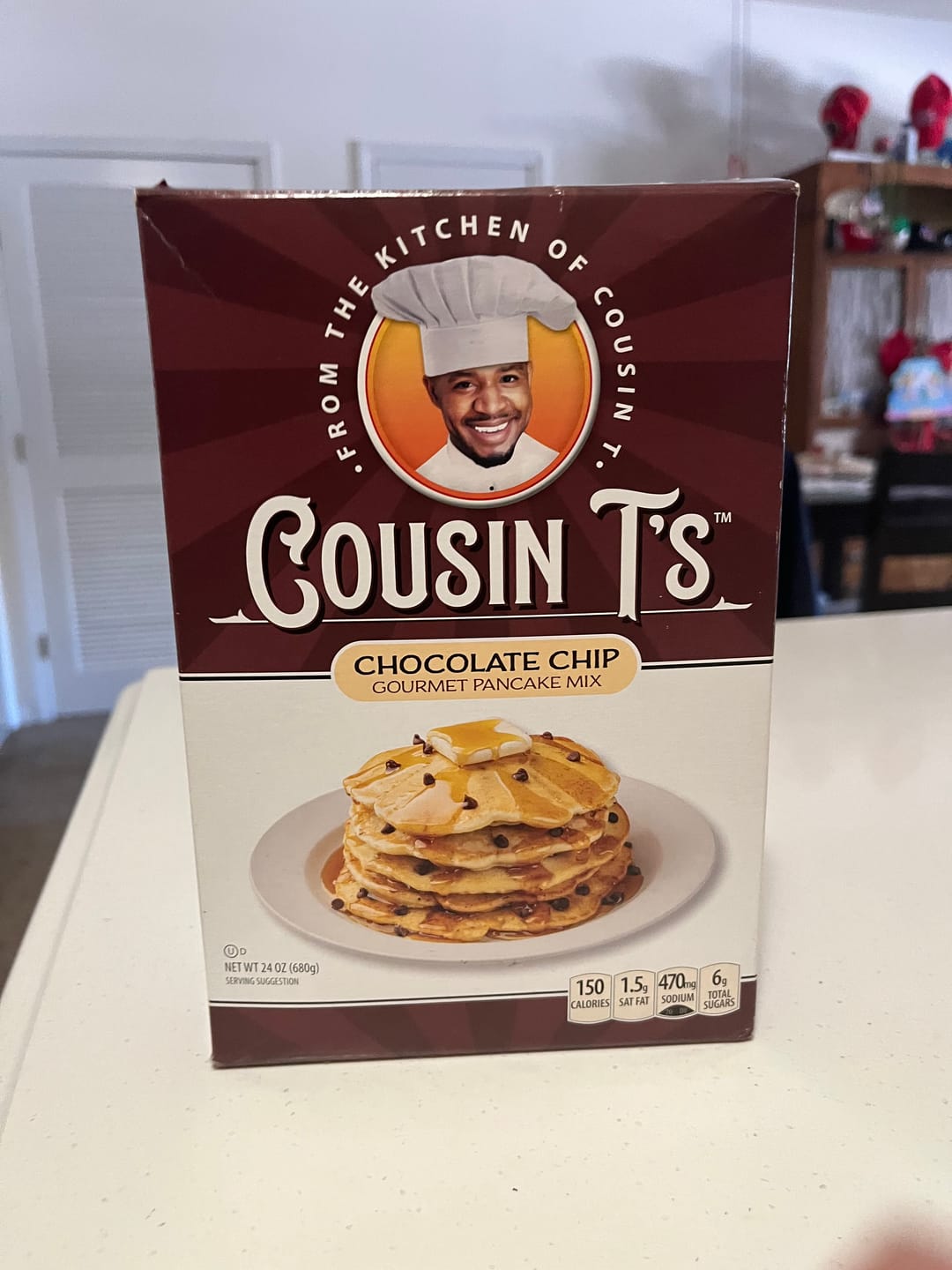 Customer photo review of Cousin T’s Chocolate Chip Gourmet Pancake Mix