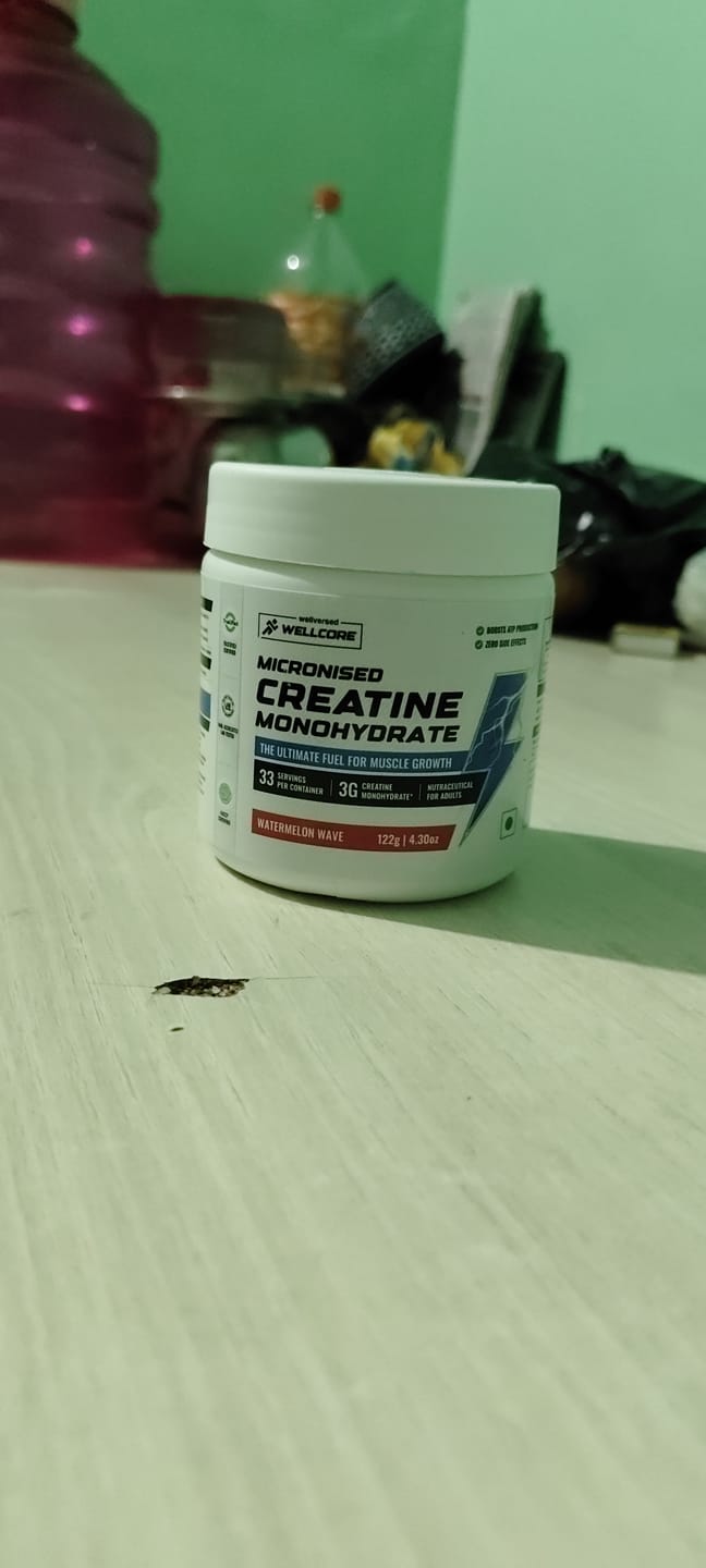 Customer photo review of Wellcore - Pure Micronised Creatine Monohydrate | Watermelon Wave (122g, 33 servings)