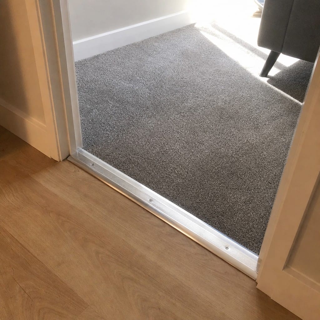 Customer photo review of 37mm Polished Aluminium Carpet Cover Strip 2.7m 0.9m
