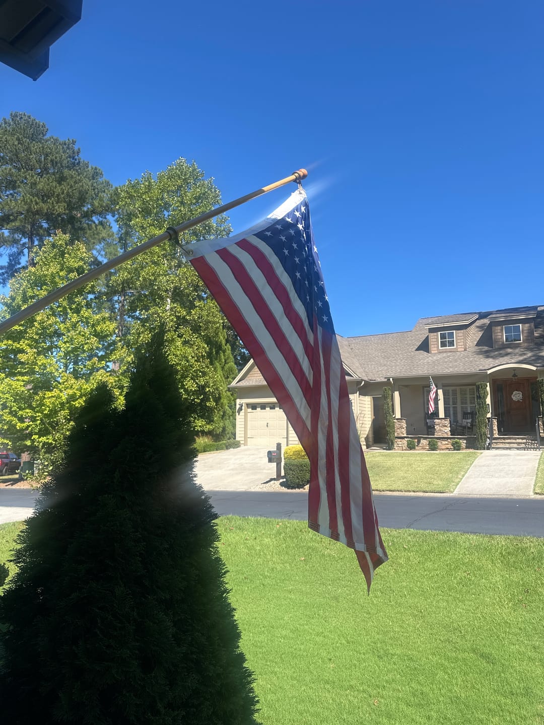 Customer photo review of 3' x 5' American Flag Set