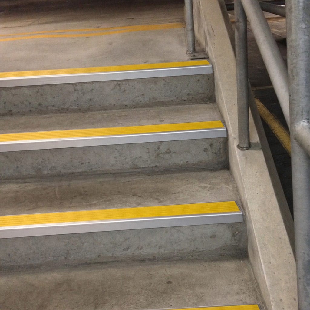 Customer photo review of Aluminium Stair Nosing 71x55mm Heavy Duty Anti-Slip PVC Insert, 11 Colours