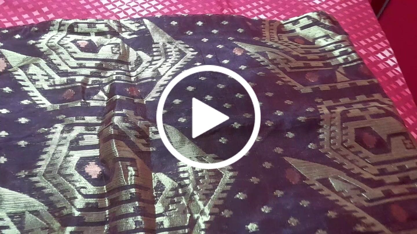 Customer video review of Megher Gaan Dhakai Jamdani Saree