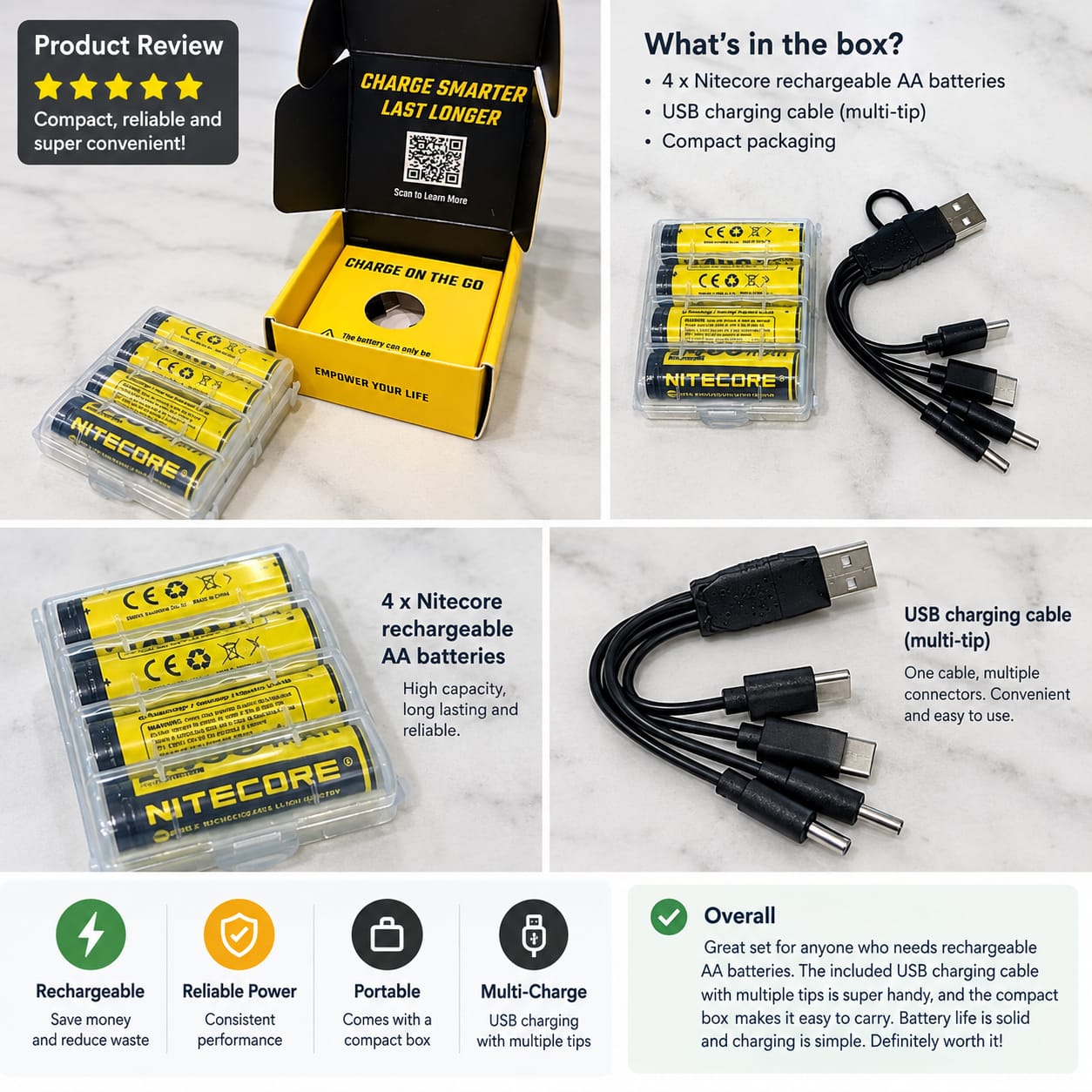 Customer photo review of NH2400 4PC (AA - 2400mAh - 1.5V)