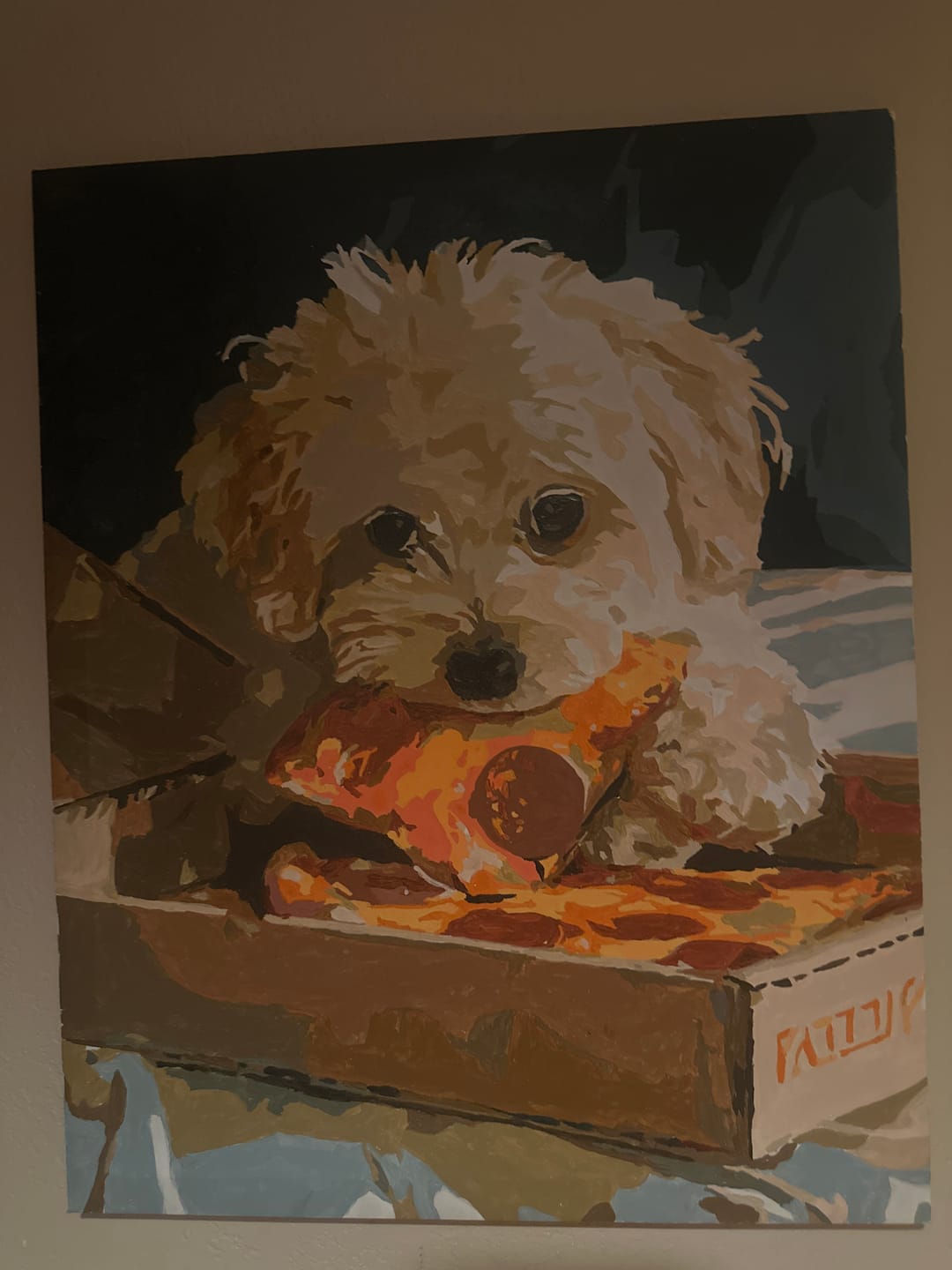Customer photo review of Pizza Lover | Paint by Number