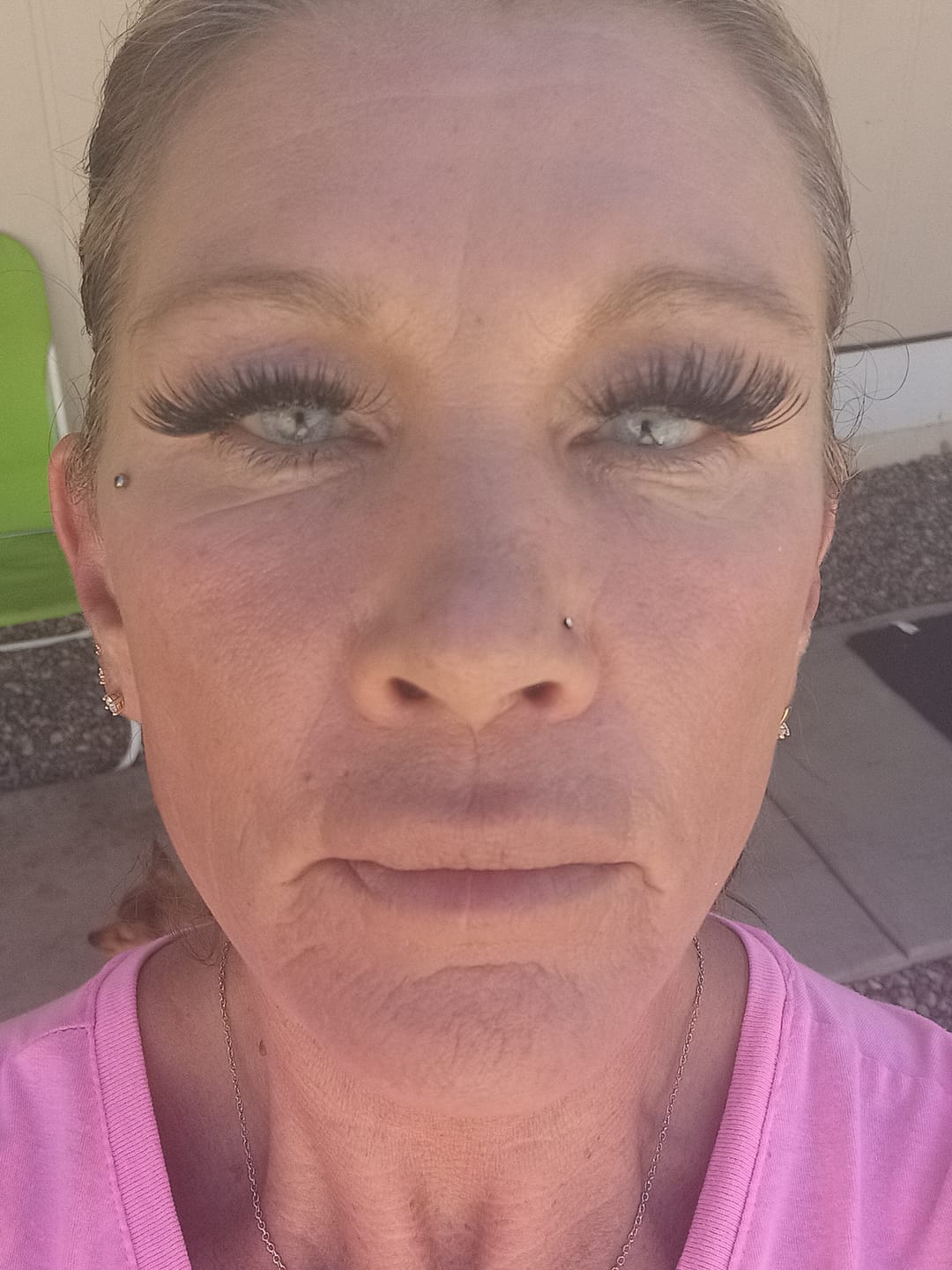 Customer photo review of FANTASY SNOW FLAKE Prescription Colored Contact Lenses