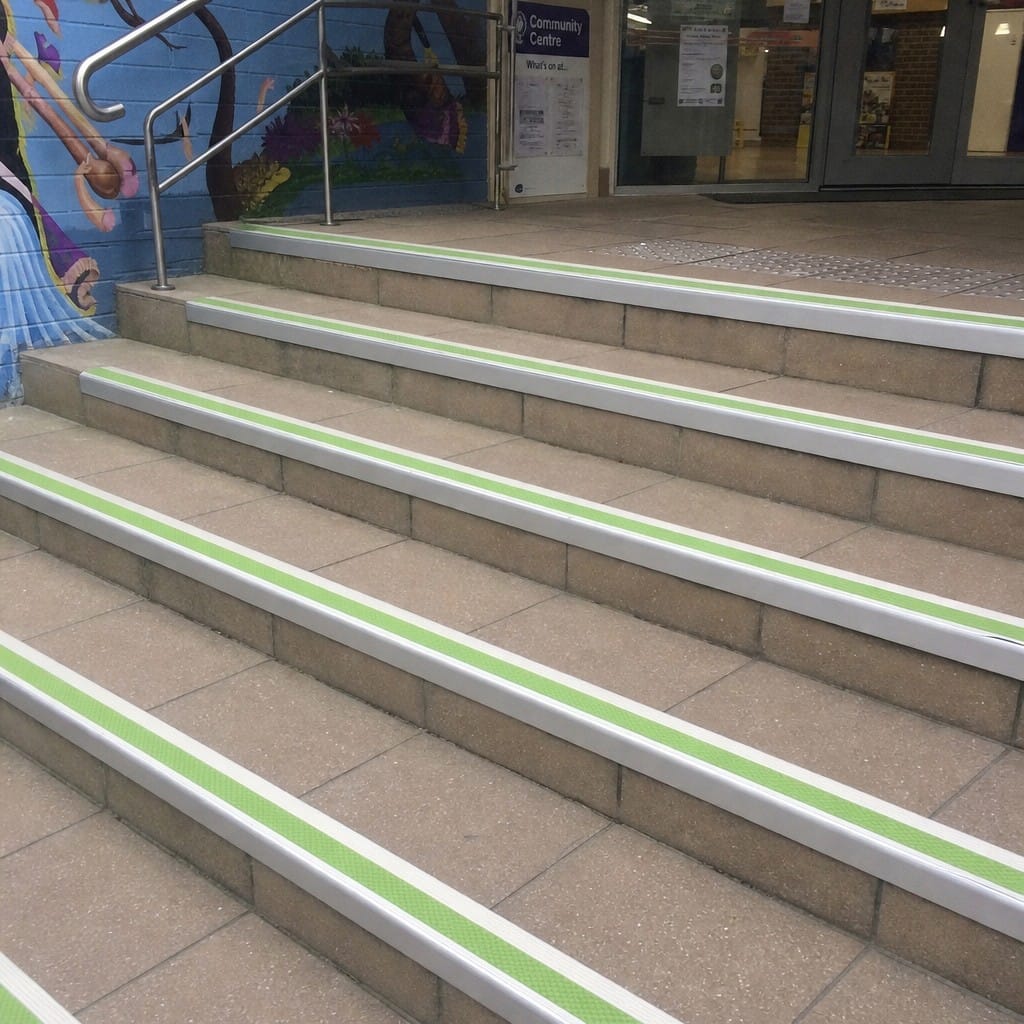 Customer photo review of Aluminium Stair Nosing 75x58mm DDA Compliant Indoor Outdoor