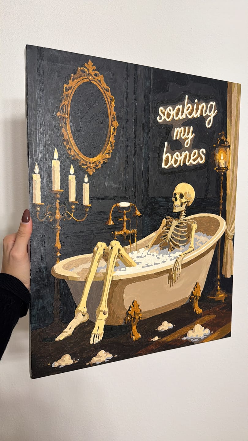 Customer photo review of Soaking My Bones | Paint by Number