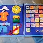 Customer photo review of Libro Sensorial Montessori — Como el iPad, pero cuando lo suelta ha aprendido algo