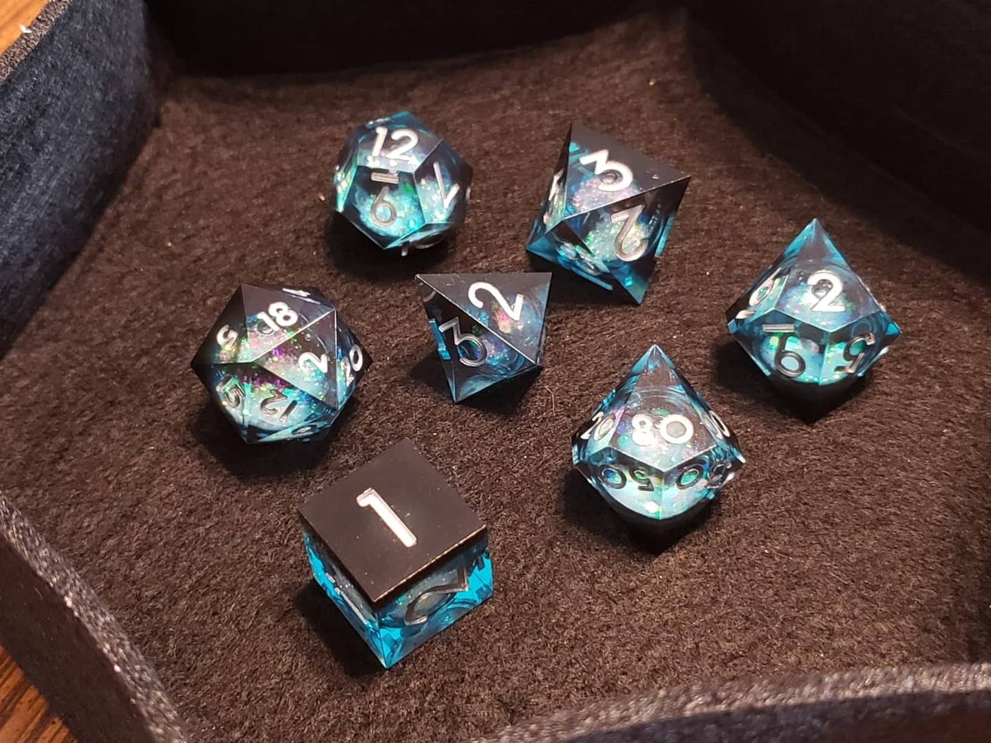 Customer photo review of Liquid Galaxy Dice Set