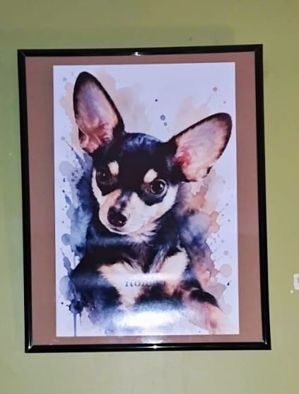Customer photo review of Watercolor Realistic Portrait - Personalized Poster