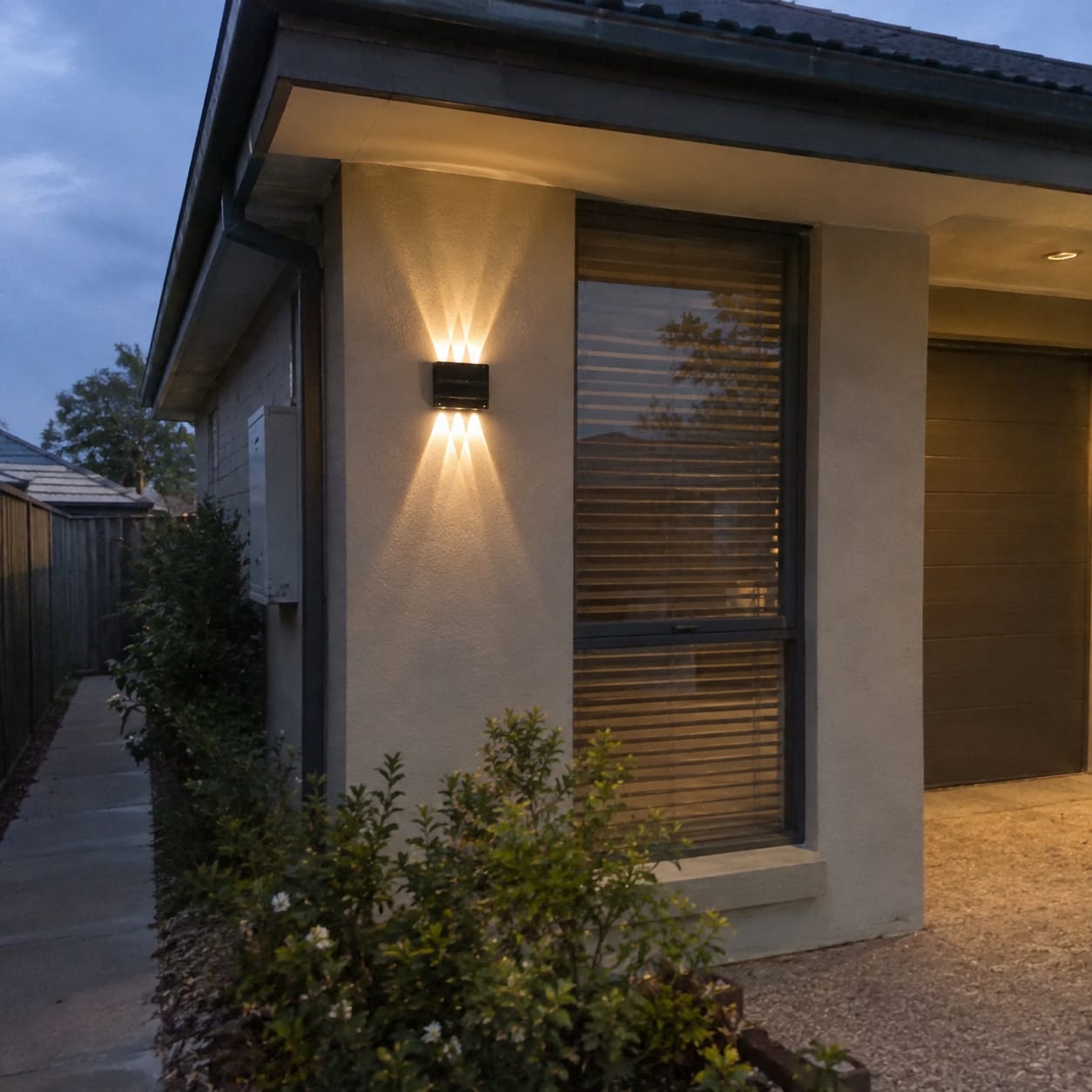 Customer photo review of Solar Wall Lights | Up & Down LED | Waterproof IP65 Outdoor Australia